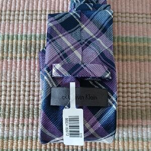 Calvin Klein Purple Plaid Men's Tie